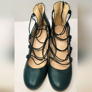 Nine West brand Kaede Leather 3 inch Block Heel Shoes